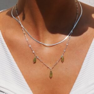 Peridot Charm Necklace